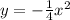 y=-\frac{1}{4}x^2