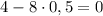 4-8\cdot 0,5=0