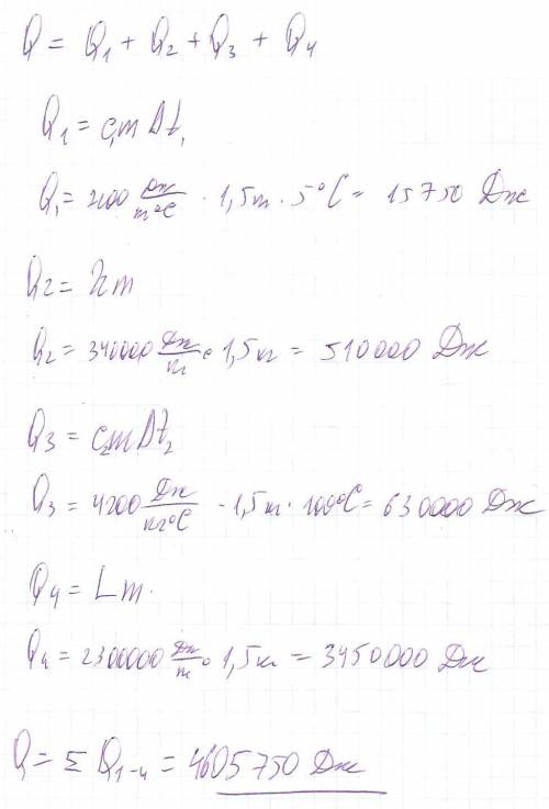 Решить через 10 минут уже нужно решение.умоляю! какое количество теплоты необходимо, что бы изо льда
