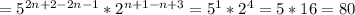 =5^{2n+2-2n-1}*2^{n+1-n+3}=5^{1}*2^{4}=5*16=80