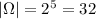 |\Omega|=2^5=32