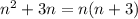 n^2+3n=n(n+3)