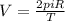 V=\frac{2piR}{T}