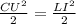 \frac{CU^{2}}{2}=\frac{LI^{2}}{2}