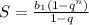 S= \frac{ b_{1}(1-q^n) }{1-q} 