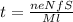 t=\frac{neNfS}{Ml}