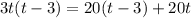 3t(t-3)=20(t-3)+20t