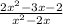 \frac{2x^{2}-3x-2}{x^{2} -2x}