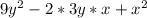 9y^{2}-2*3y*x+x^{2}