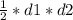 \frac{1}{2}*d1*d2