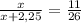 \frac{x}{x+2,25}=\frac{11}{26}