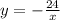 y=-\frac{24}{x}