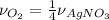 \nu_{O_2} = \frac{1}{4}\nu_{AgNO_3}