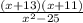 \frac{(x+13)(x+11)}{x^2-25}