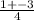 \frac{1+-3}{4}