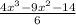 \frac{4x^3-9x^2-14}{6}