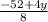 \frac{-52+4y}{8}