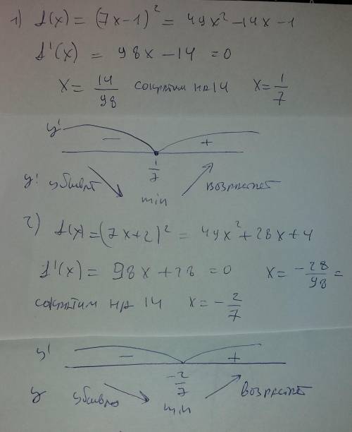 f(x) = {(7x - 1)}^{2} 