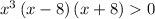 {x}^3 \left(x - 8\right)\left(x + 8\right) 0