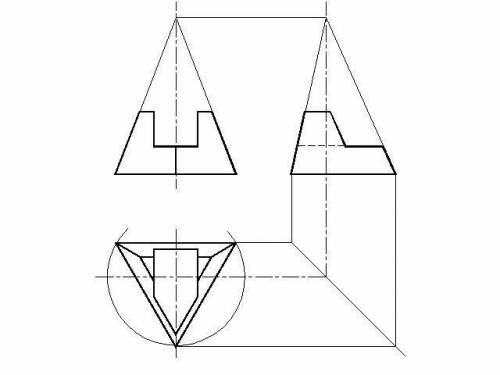 Построить третий вид и фигуру в объеме