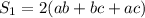 &#10;S_1=2(ab+ bc+ ac)