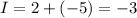 I=2+(-5)=-3