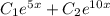 C_{1}e^{5x} +C_{2} e^{10x}