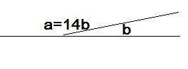 Углы а и б - смежные, причем а = 14б найдите угол на 140° больше чем б