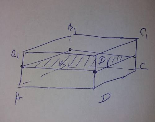 Решить ! 98 ! изобразите параллелепипед abcda1b1c1d1 и постройте его сечение плоскостью проходящей ч