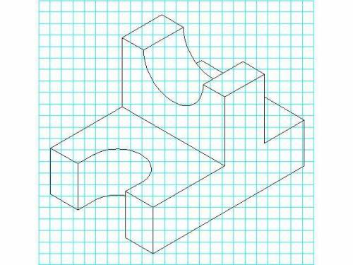Постройте третью проекцию по двум заданным, если можно то ещё и в объеме изобразить! 40