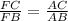 \frac{FC}{FB}=\frac{AC}{AB}