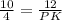 \frac{10}{4}=\frac{12}{PK}