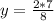 y=\frac{2*7}{8}