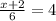 \frac{x+2}{6} =4