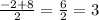 \frac{-2+8}{2} = \frac{6}{2} = 3