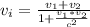 v_i=\frac{v_1+v_2}{1+\frac{v_1*v_2}{c^2}}