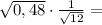 \sqrt{0,48} \cdot \frac{1}{\sqrt{12}}=