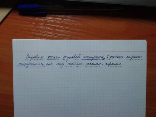 (синтаксический разбор предложения) стройные косяки журавлей потнулися в далекие страны. покружились