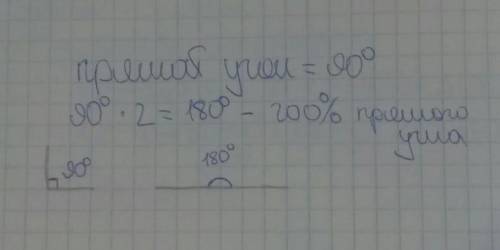 Изобразите угол градусная мера которого равна 200% градусная мера прямого угла