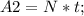 A2=N*t;\\