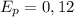 E_{p}=0,12 