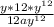 \frac{y*12*y^{12}}{12ay^{12} }