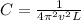 C=\frac{1}{4\pi^2v^2L}