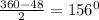 \frac{360-48}{2}=156^{0}