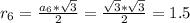 r_6=\frac{a_6*\sqrt{3}}{2}=\frac{\sqrt{3}*\sqrt{3}}{2}=1.5