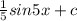 \frac{1}{5}sin 5x+c