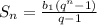 S_{n}=\frac{b_1(q^n-1)}{q-1}