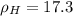 \rho_{H} = 17.3