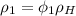 \rho_{1}=\phi_{1} \rho_{H}