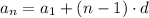 a_n = a_{1}+(n-1) \cdot d